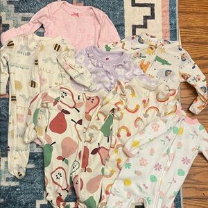 Colorful Kids Pajama bundle (0-3)